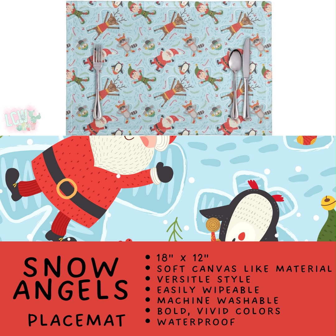 Batch #588 - Table Runners - Closes 9/21 - ETA early/mid Nov - Snow Angels Placemat