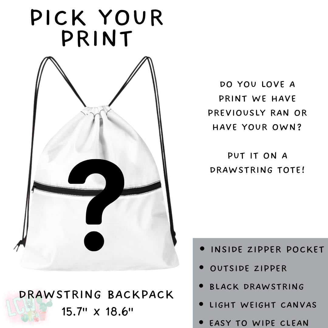Batch #581 - PYP Football - Closes 9/4 - ETA Early Nov - Pick Your Print Drawstring Backpack