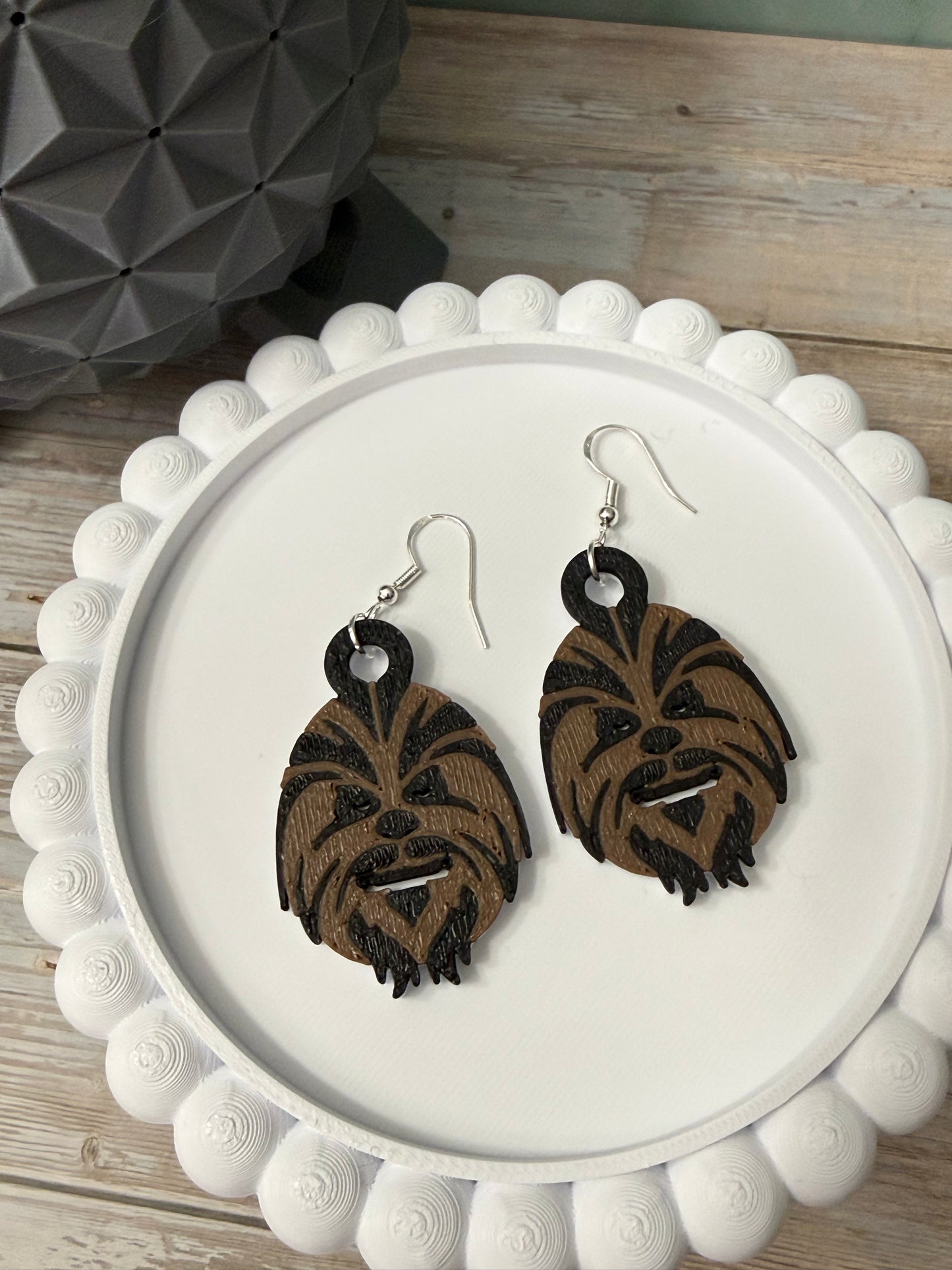 Chewie- 3D Printed Earrings