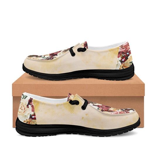 Floral Iron Lace Up Loafers