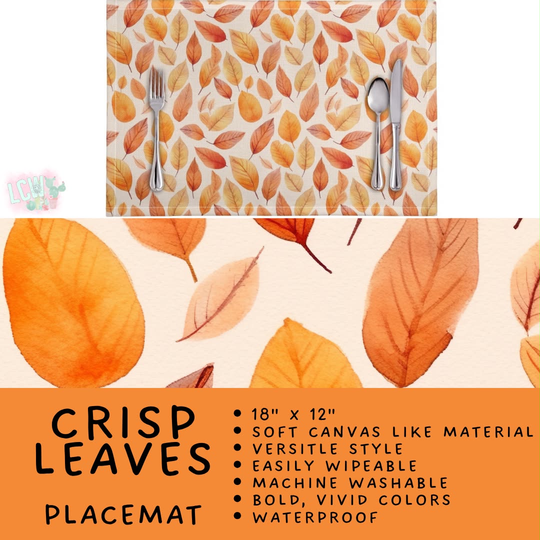 Batch #588 - Table Runners - Closes 9/21 - ETA early/mid Nov - Crisp Leaves Placemat