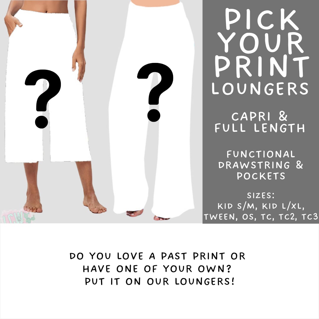 Batch #581 - PYP Football - Closes 9/4 - ETA Early Nov - Pick Your Print Capri and Full Length Loungers