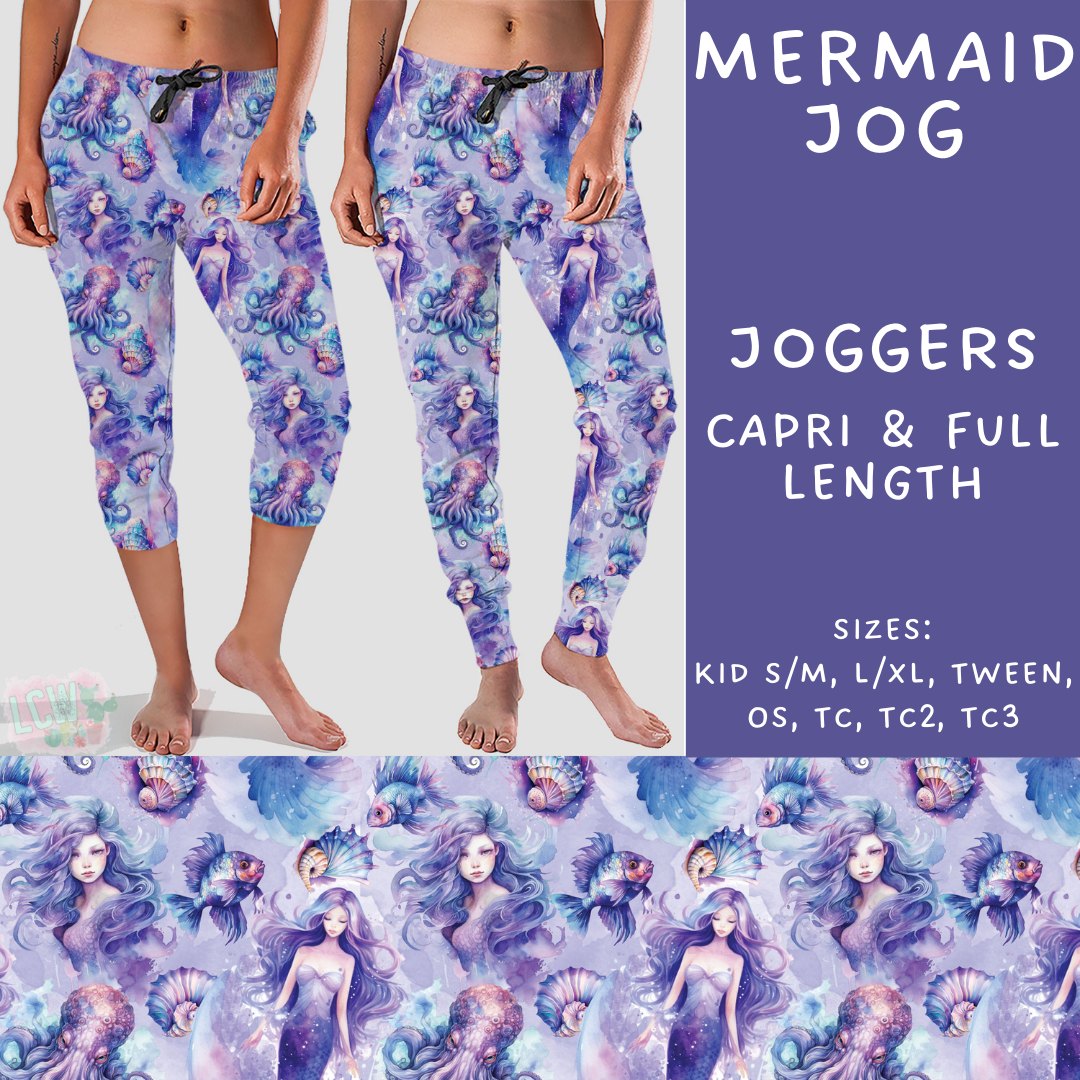 Batch #530 - Sea Life - Closes 5/15 - ETA mid July - Mermaid Full and Capri Length Joggers