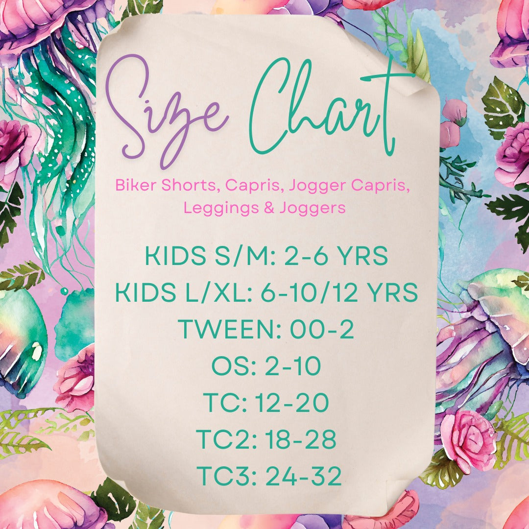 Batch #530 - Sea Life - Closes 5/15 - ETA mid July - Floral Jelly Biker & Jogger Shorts