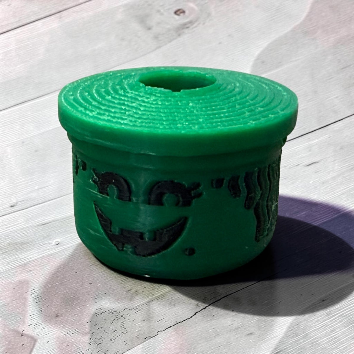 Green Halloween Bucket- Straw Topper- 3D Printed