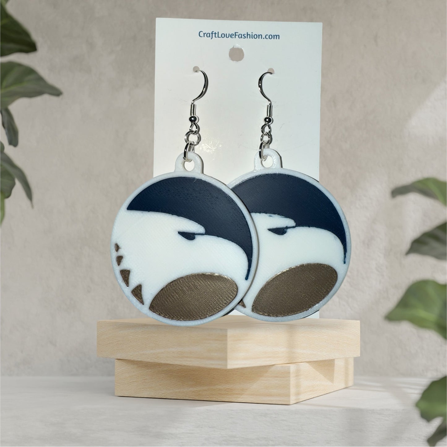 GS Logo Circle- 3D Printed Earrings