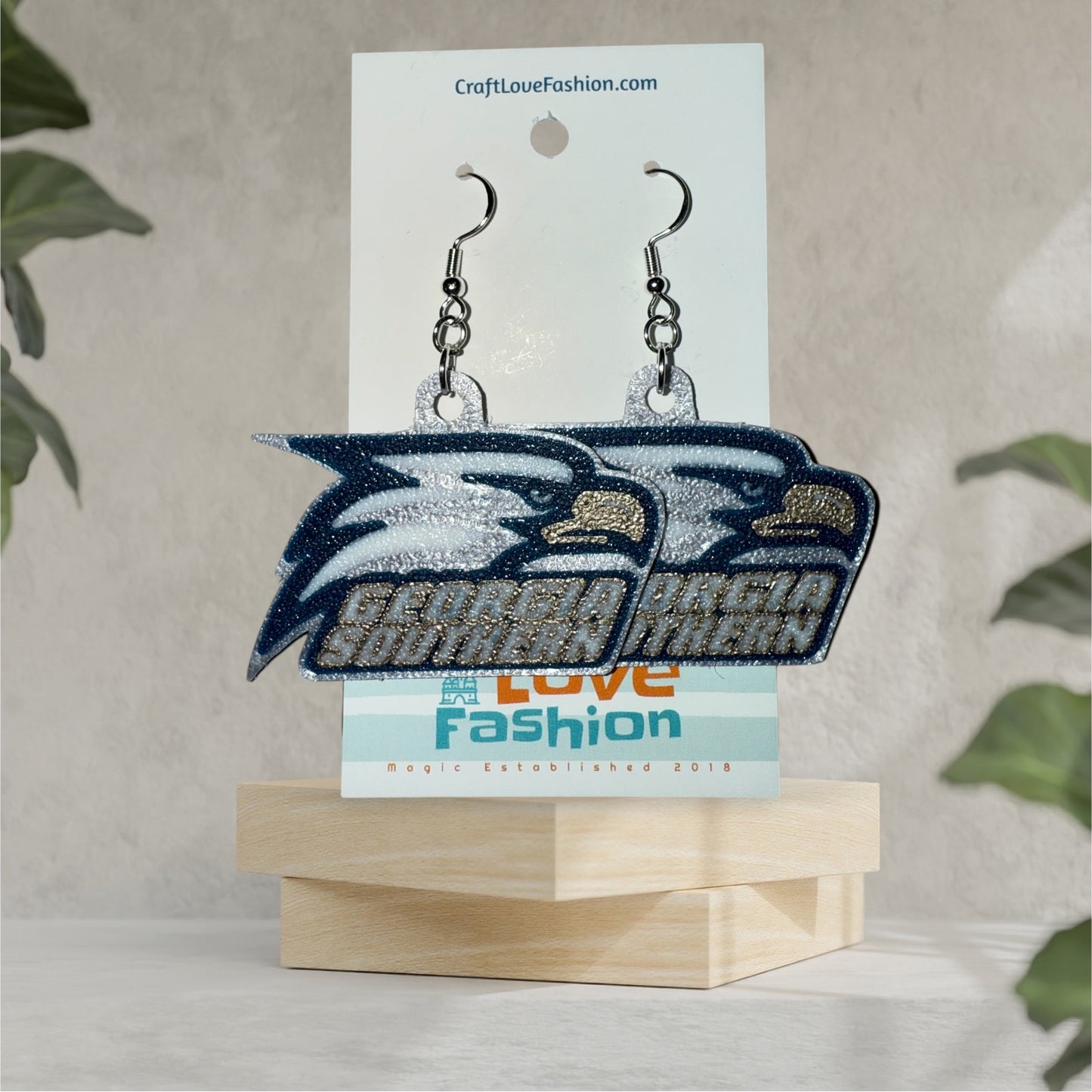 GA Southern Logo- 3D Printed Earrings