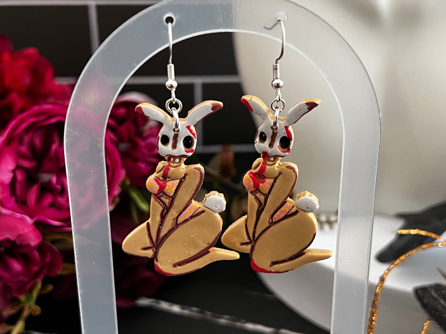 Babs- Pin-up Ghoul- Spooky Hook Earrings