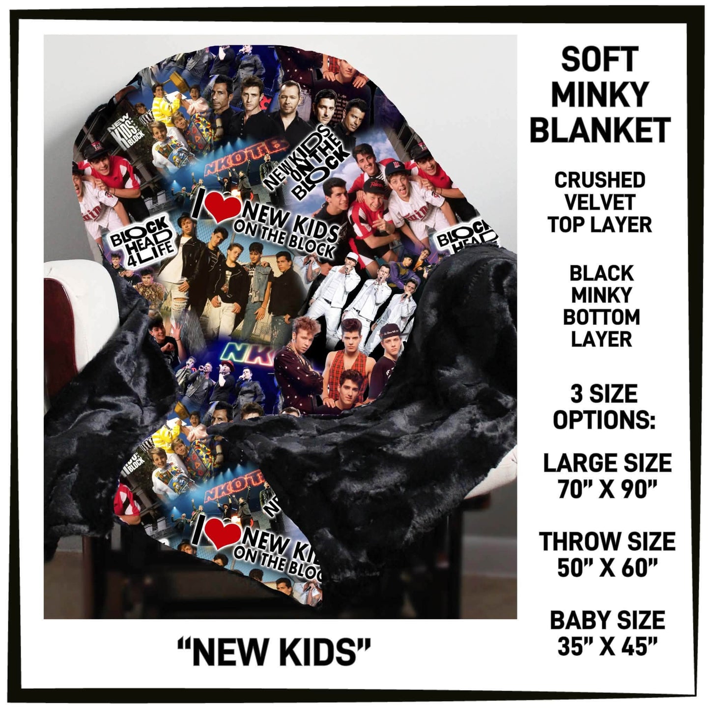 MI8B - New Kids Minky Blanket - Preorder Closing 7/15 ETA: Late Sept