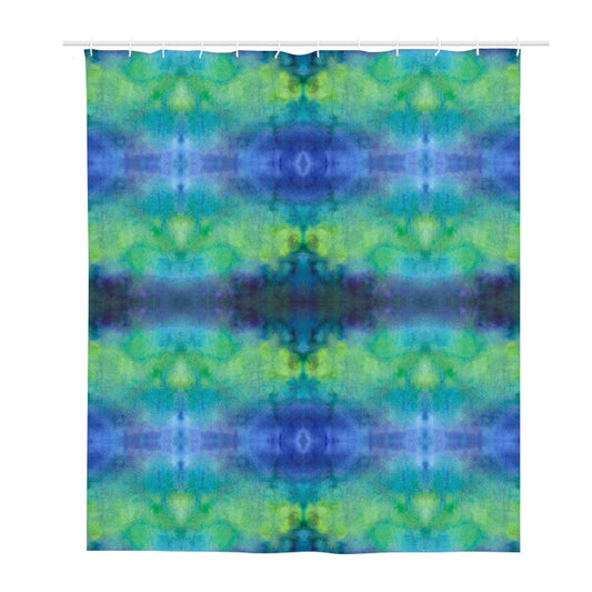 Aqua Tie Dye shower curtain(180*180cm)