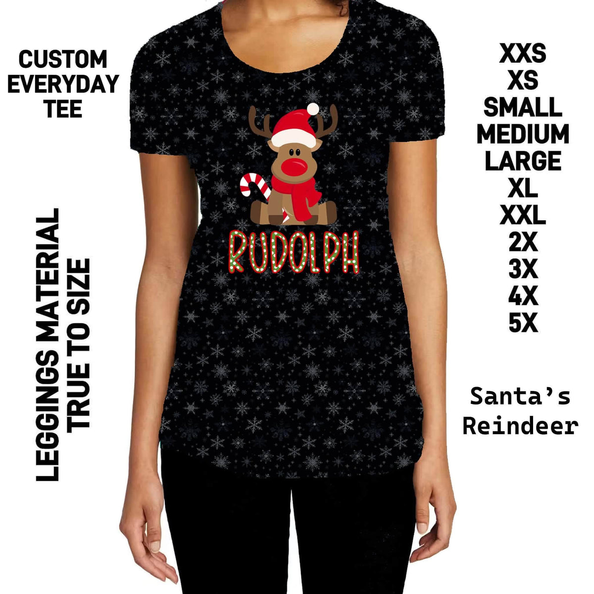 300BT - Santa's Reindeer Everyday Tee - Preorder Due 10/4 ETA: Early Dec