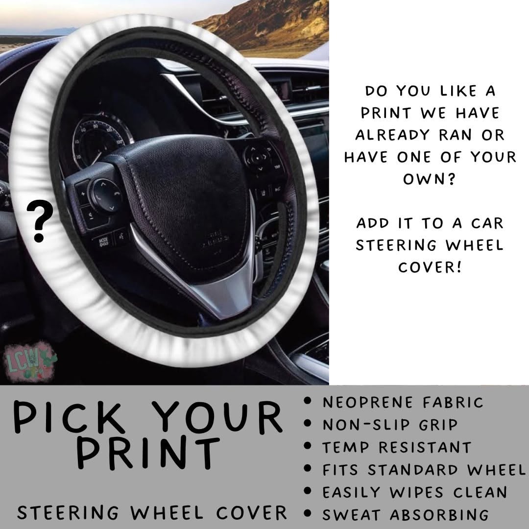 Batch #581 - PYP Football - Closes 9/4 - ETA Early Nov - Pick Your Print Steering Wheel Cover