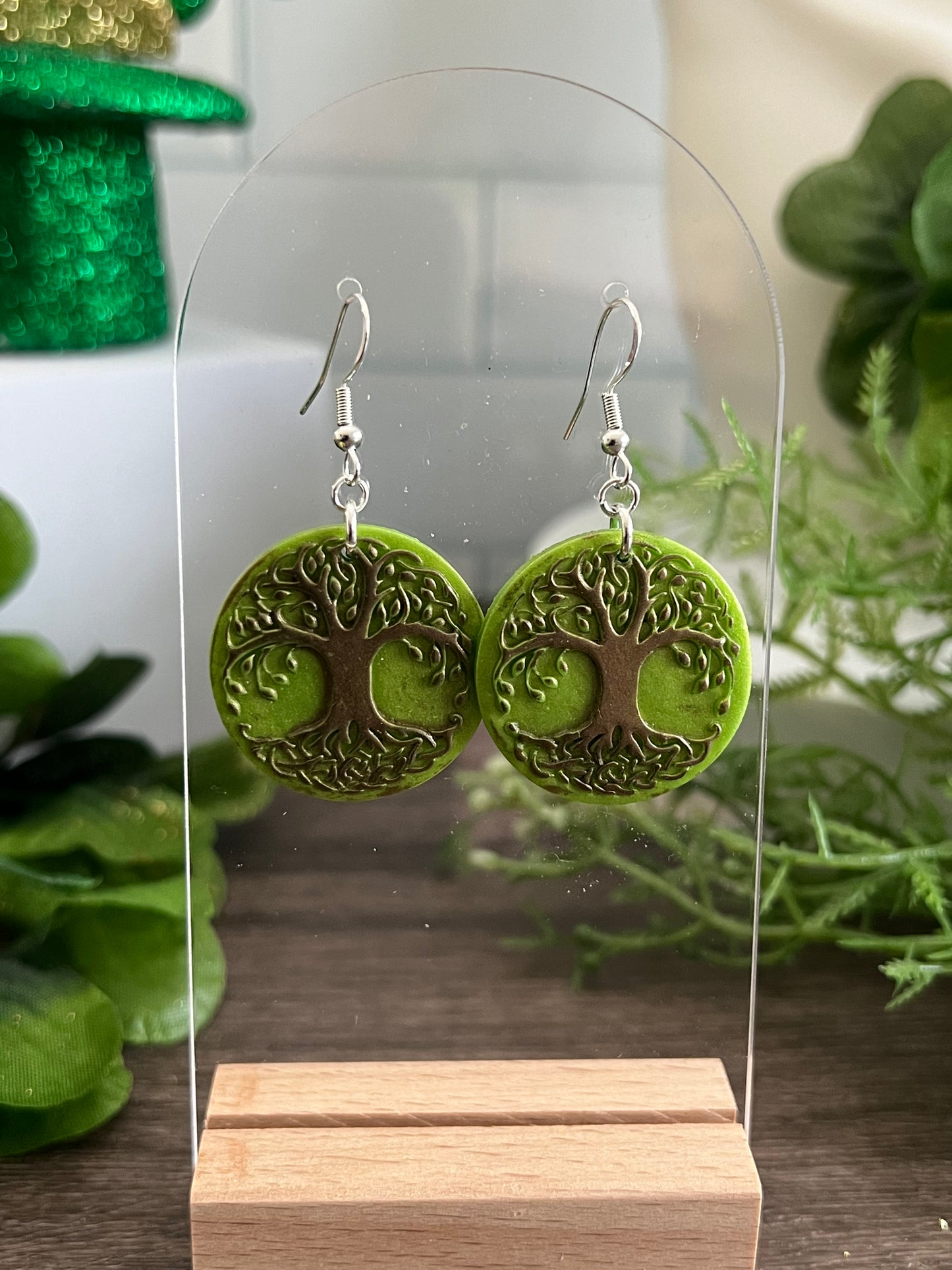 Tree of Life- St. Patrick's- Hook Earring