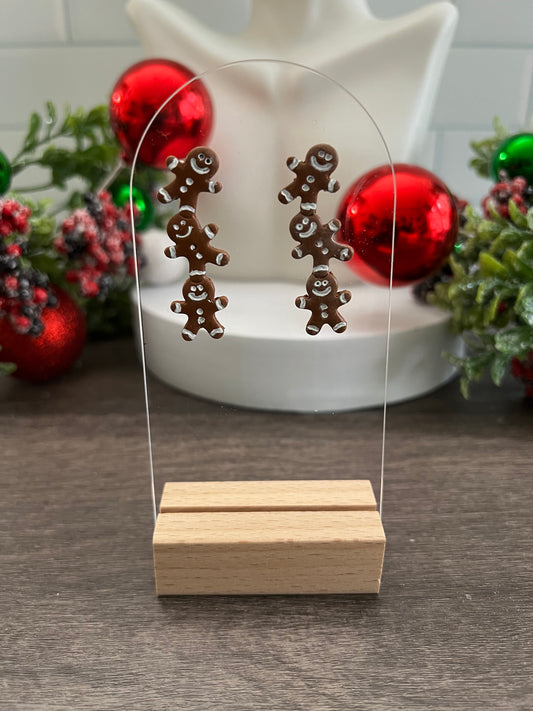 Gingerbread Stack- Merry Collection- Stud Earring