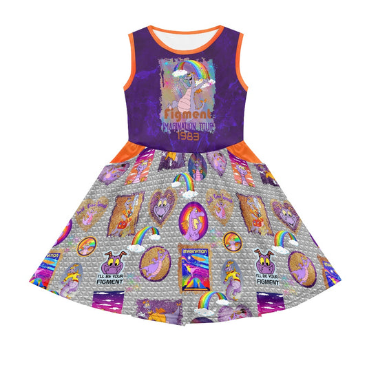 Purple Dragon Kids' dress with pocke