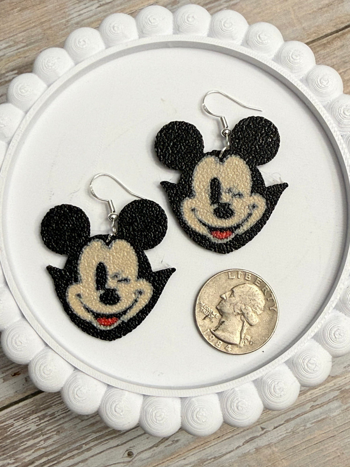 Winky Vampire Mick- 3D Printed Earrings - Halloween