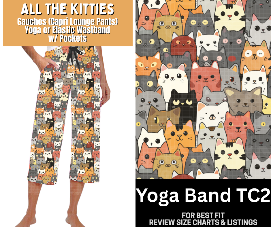 All The Kitties Capri Gauchos