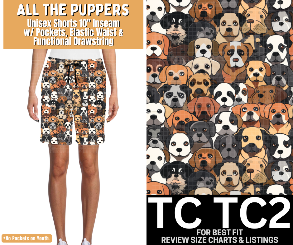 All The Puppers Unisex Shorts