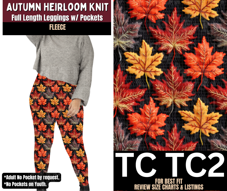 Autumn Heirloom Knit Leggings Fleece