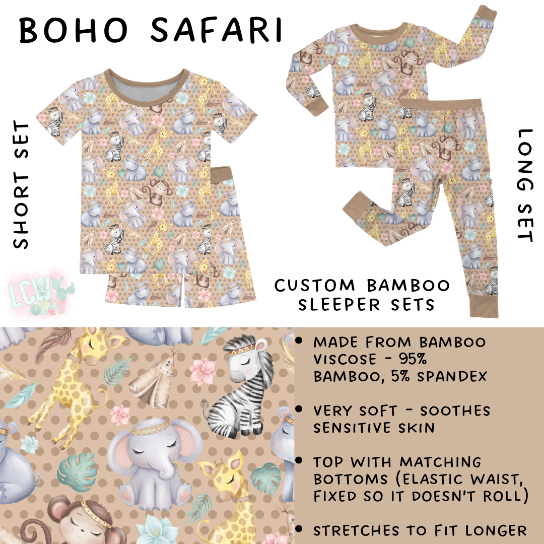 Ready To Ship - Boho Safari Bamboo - 4T & 6T