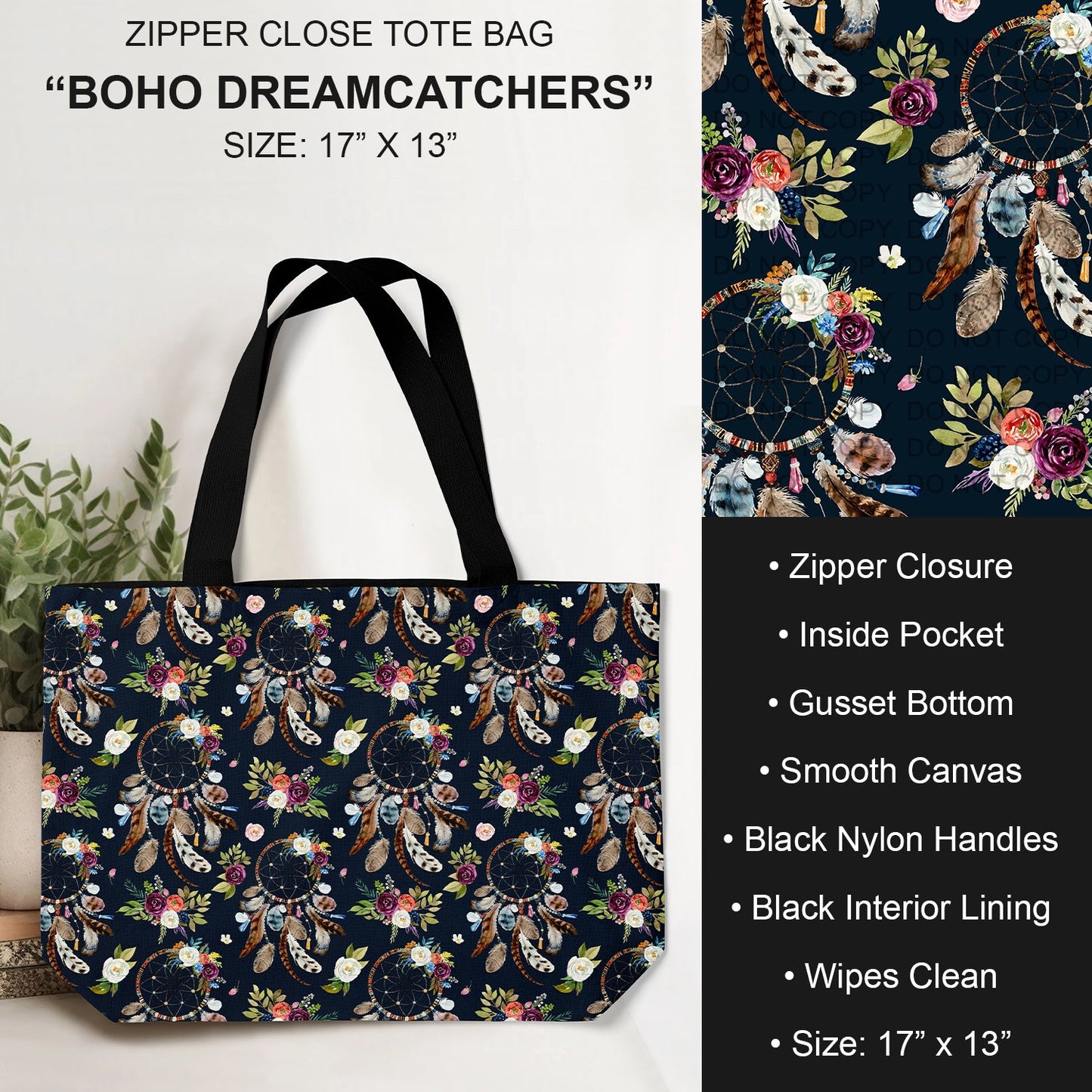 B232 - Preorder Boho Dreamcatchers Tote Bag (Closes 6/04. ETA: late July)