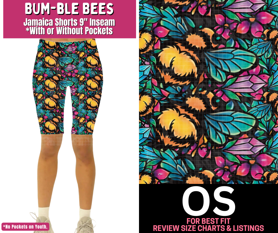 Bum-ble Bees Jamaica Shorts w/ Pockets