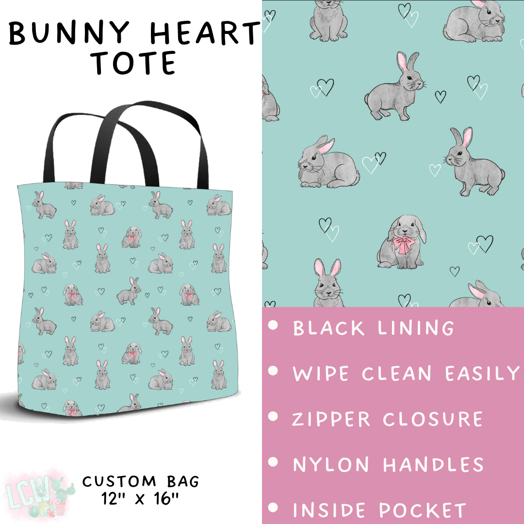 Batch #478 - Bunny Trail Collection - Closes 1/12 ETA - Early March - Bunny Heart Tote