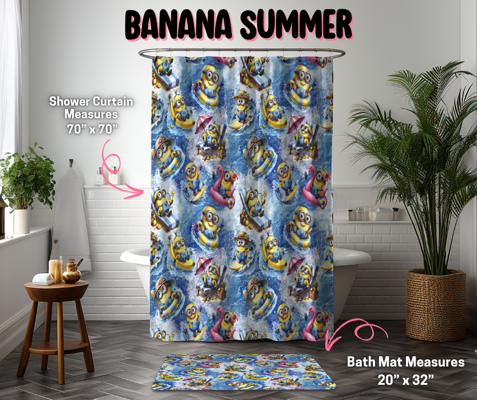 Banana Summer Custom Bath Mat