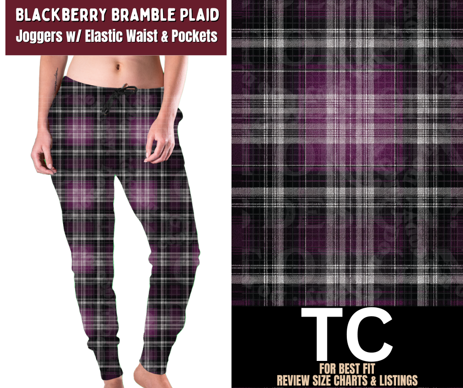 Blackberry Bramble Plaid Joggers