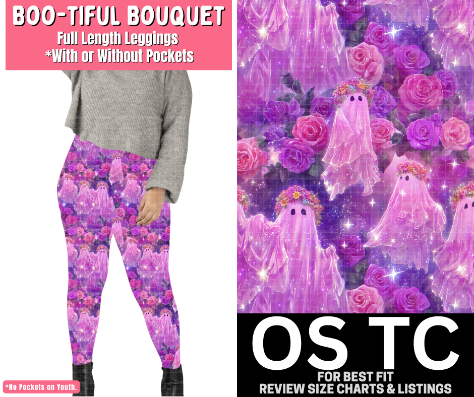 Boo-Tiful Bouquet Full Length Leggings w/ Pockets