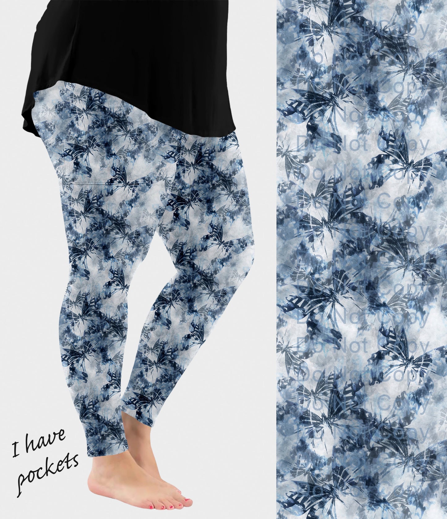 RTS - Butterfly Tie Dye Leggings with Pockets