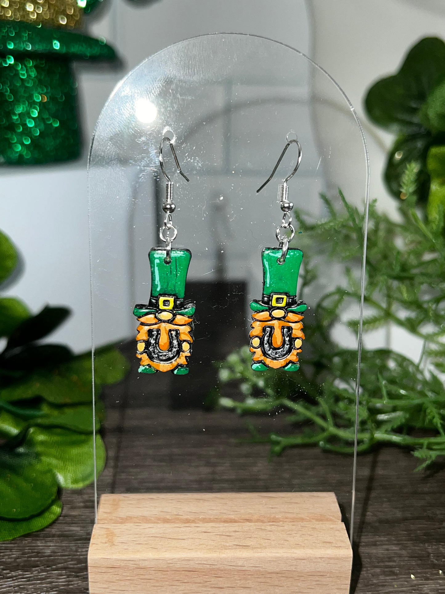 Leprechaun Gnome- St. Patrick's- Hook Earring