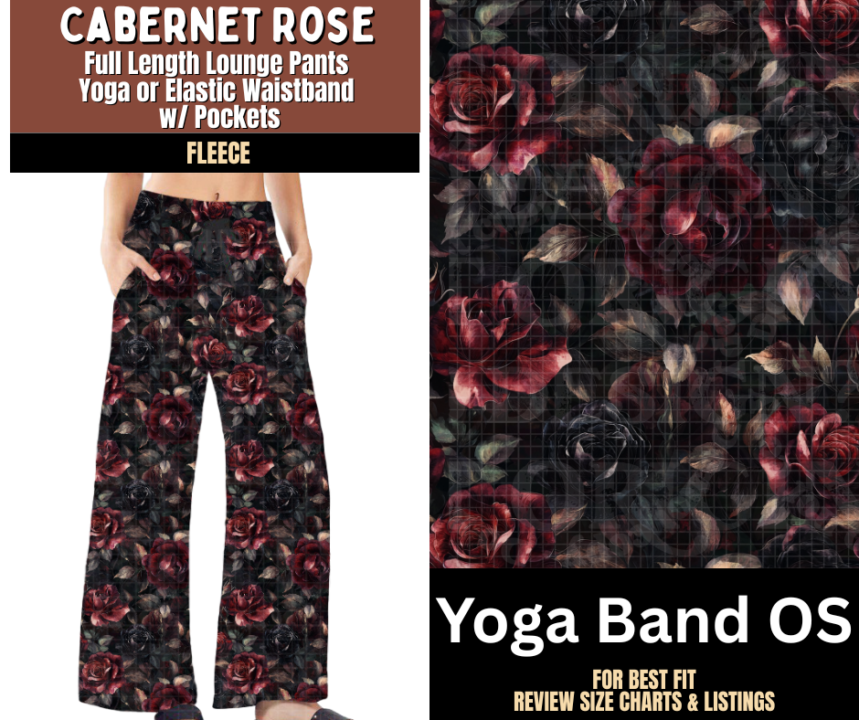 Cabernet Rose Lounge Pants Fleece