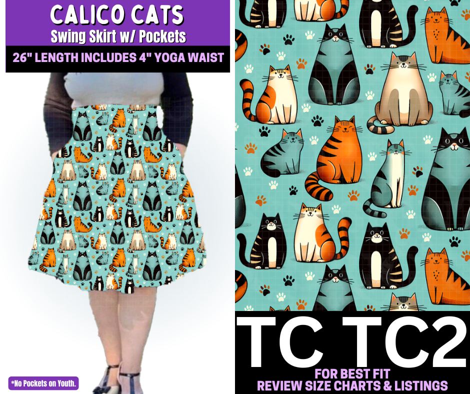 Calico Cats Swing Skirt