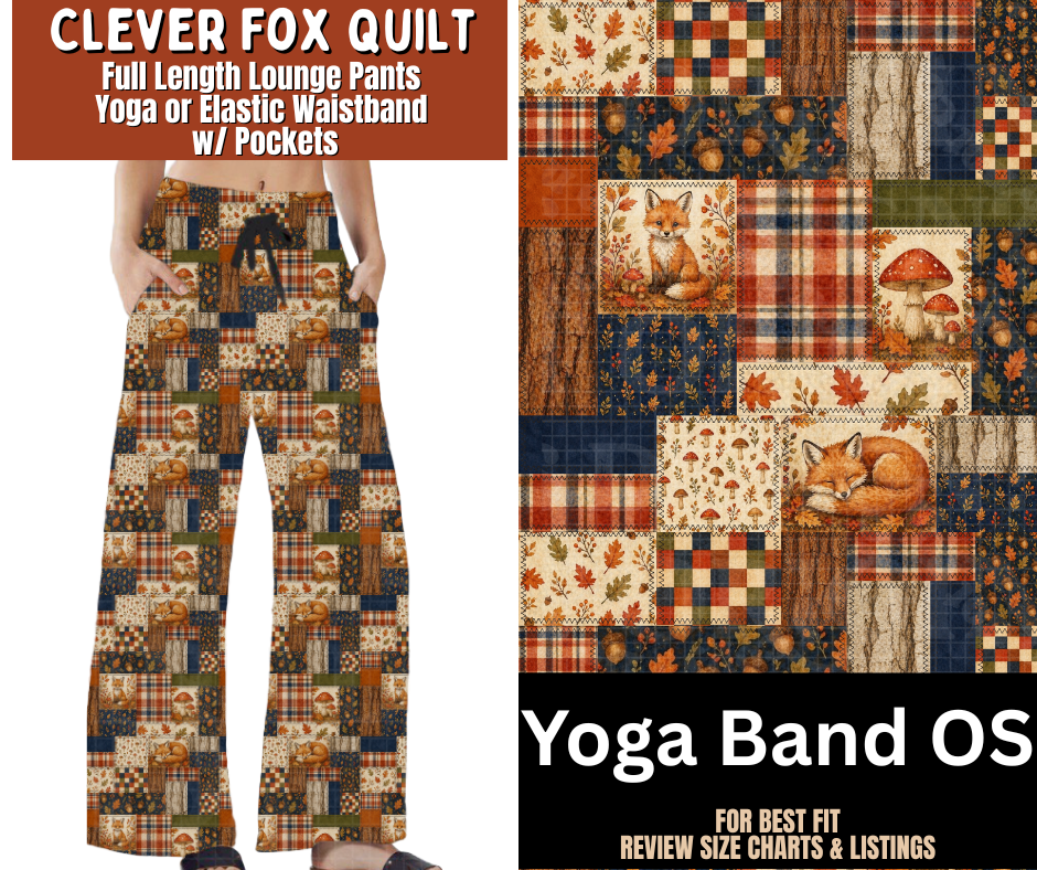 Clever Fox Quilt Full Length Lounge Pants