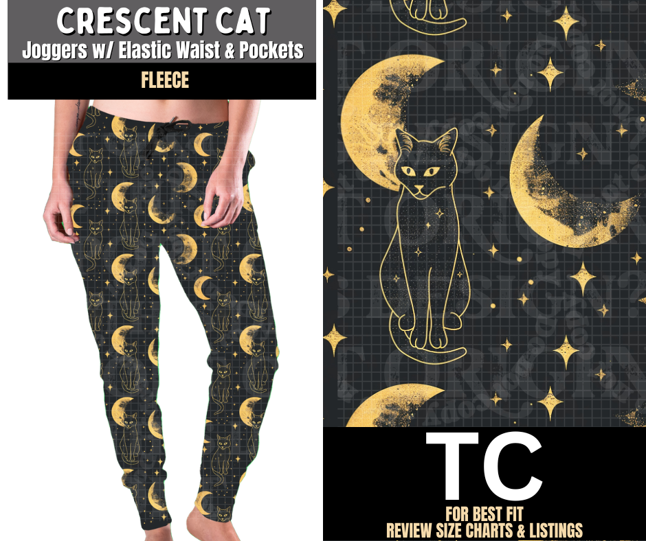 Crescent Cat Joggers Fleece