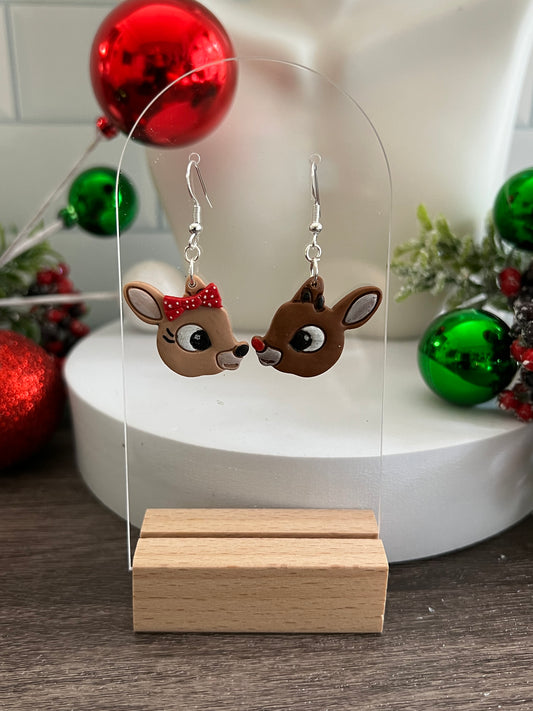Reindeer Couple- Merry Collection- Hook Earring