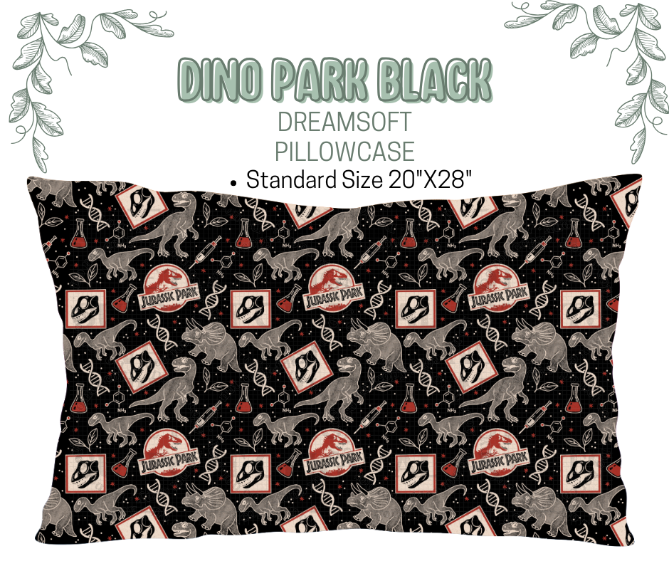 Dino Park Black Dreamsoft Pillowcases