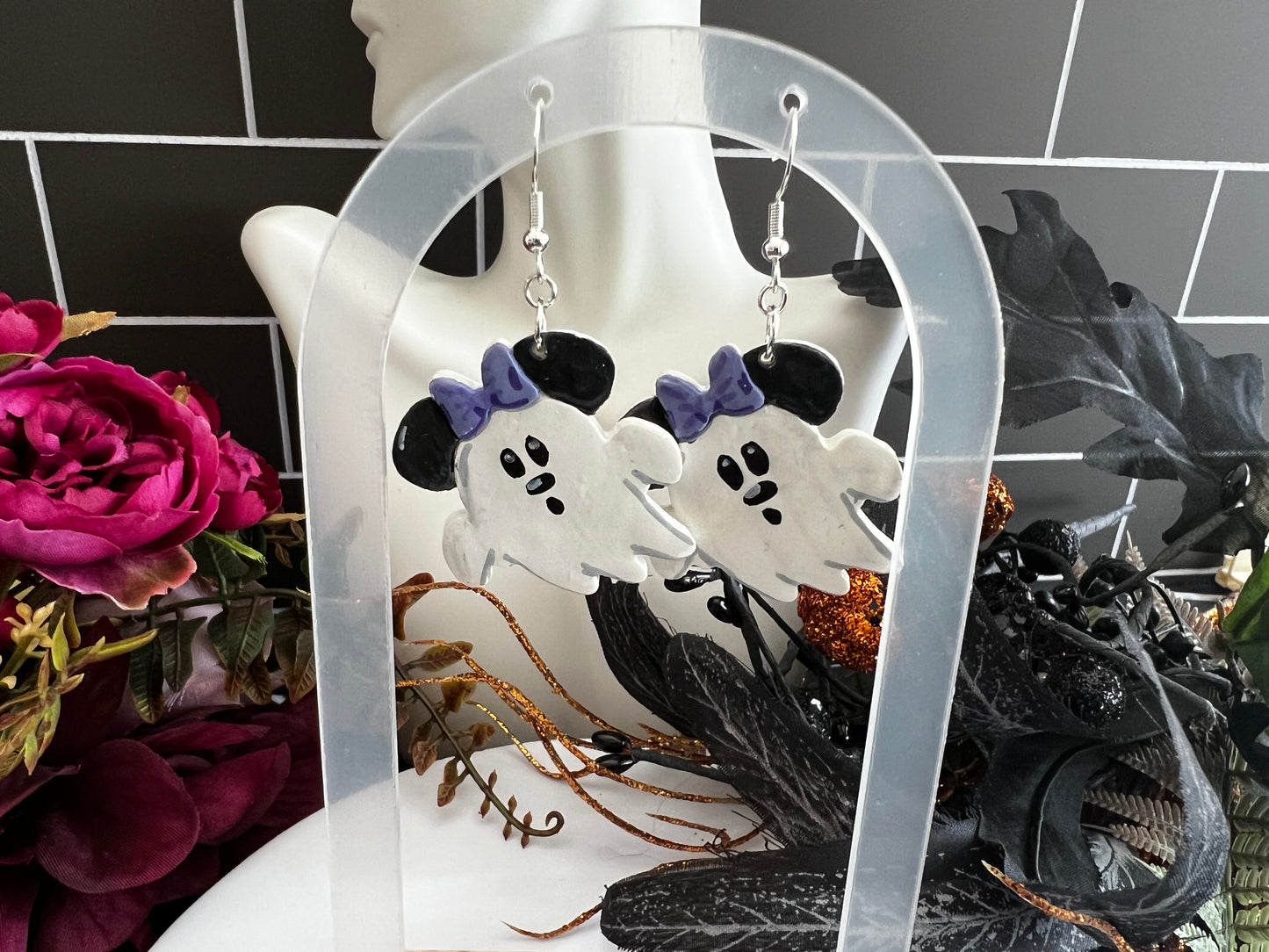 Ghost Mouse Spooky Hook Earring