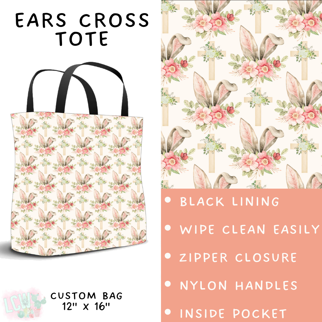 Batch #478 - Bunny Trail Collection - Closes 1/12 ETA - Early March - Ears Cross Tote
