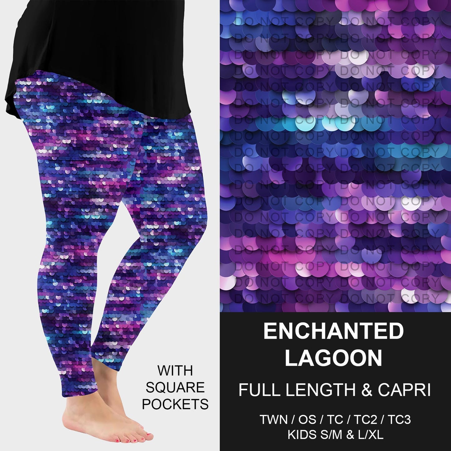 B270 - Preorder Enchanted Lagoon Leggings w/ Pockets (Closes 1/18. ETA: early April)