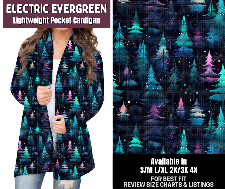 Preorder! Closes 9/14. ETA Dec. Electric Evergreen Pocket Cardigan