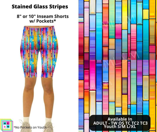 Stained Glass Stripes Shorts