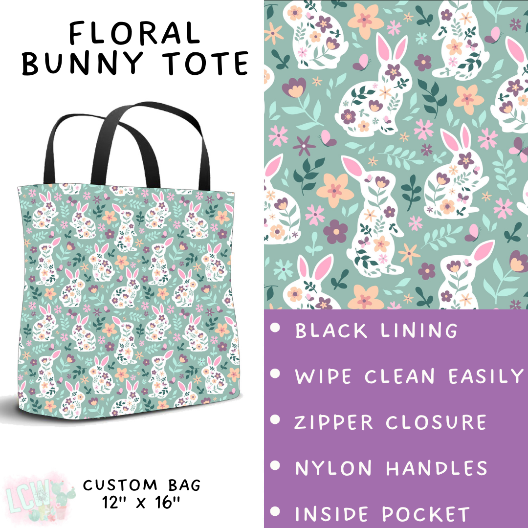 Batch #478 - Bunny Trail Collection - Closes 1/12 ETA - Early March - Floral Bunny Tote