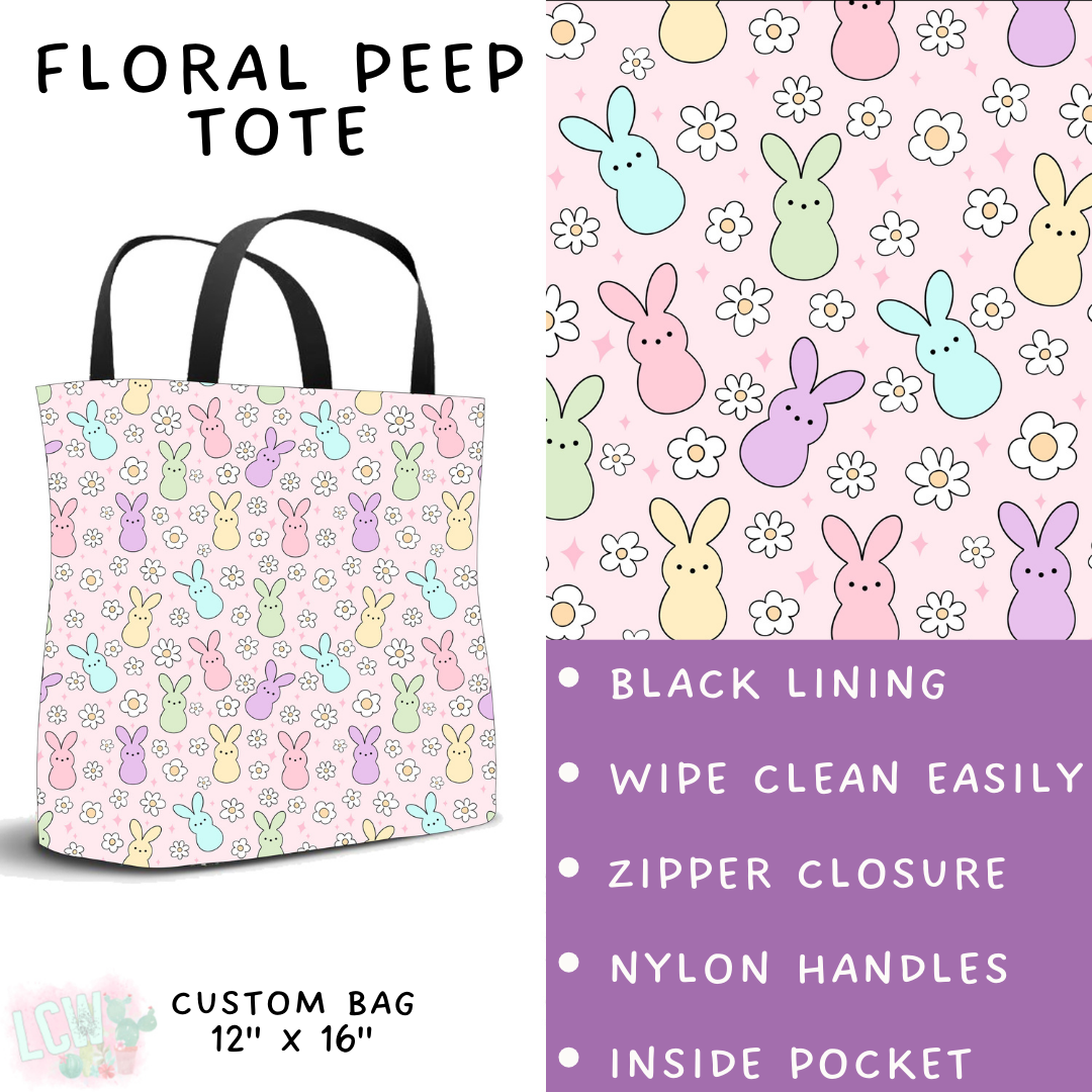 Batch #478 - Bunny Trail Collection - Closes 1/12 ETA - Early March - Floral Peep Tote