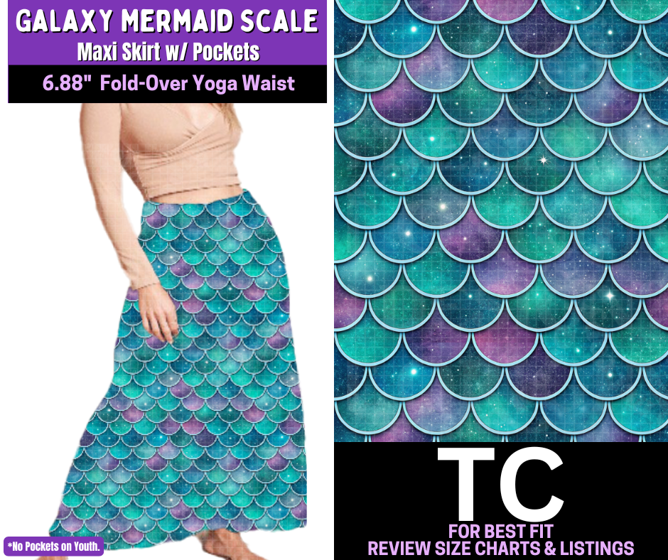 Galaxy Mermaid Maxi Skirt