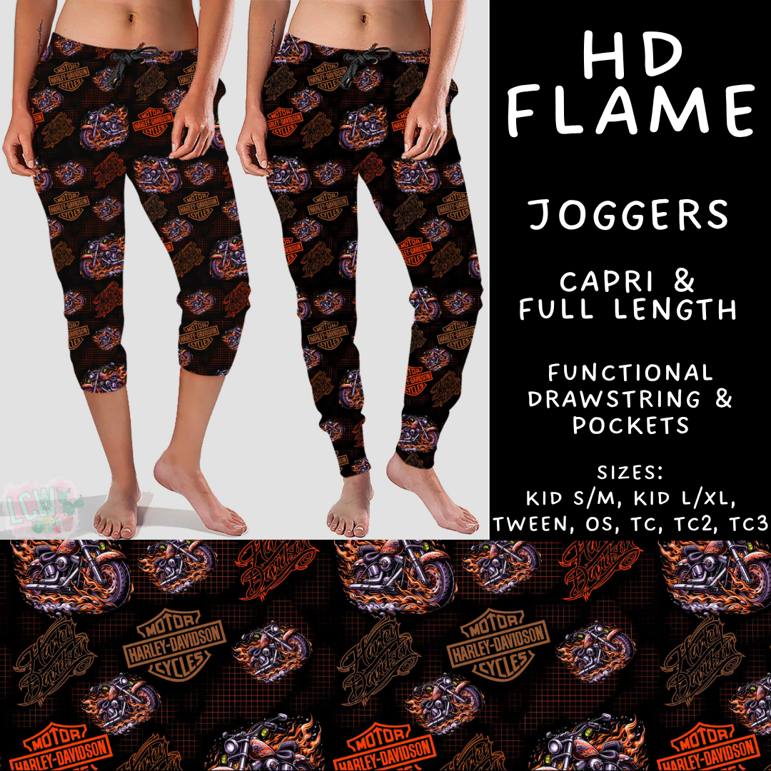 Batch #592 - Fun Run 27 - Closes 9/30 - ETA late Nov - HD Flame Full and Capri Length Joggers