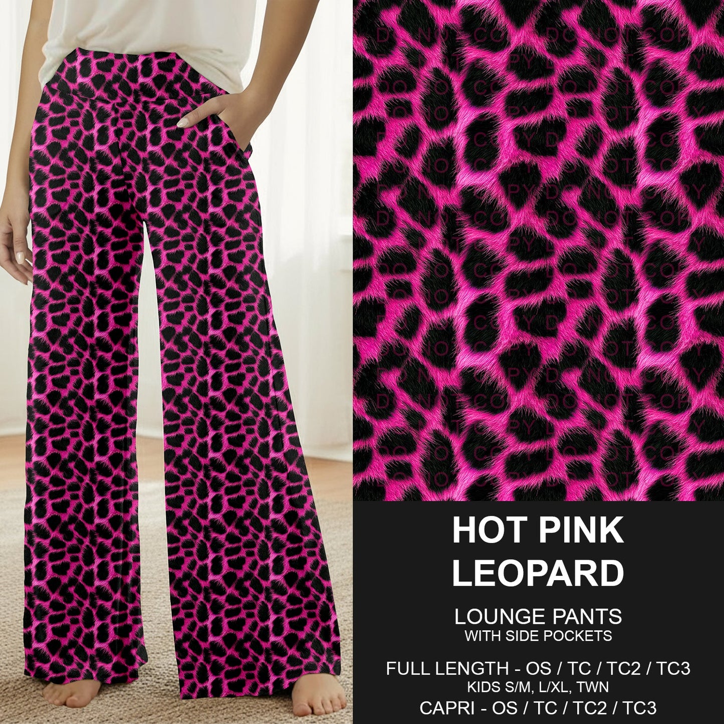 B298 - Preorder Hot Pink Leopard Lounge Pants (Closes 7/05. ETA: early Sept.)