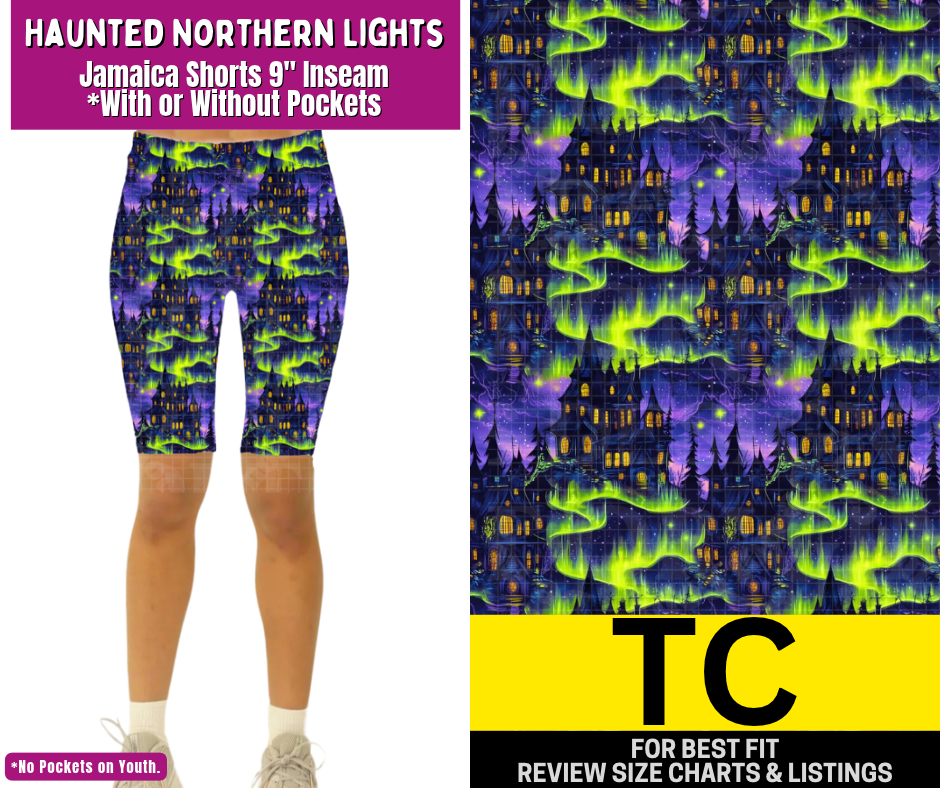 Haunted Northern Lights Jamaica Shorts w/ Pockets