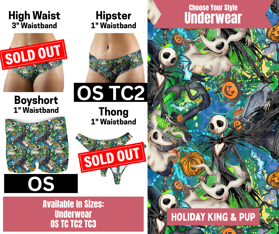 Holiday King & Pup Hipster, Boyshort Underwear